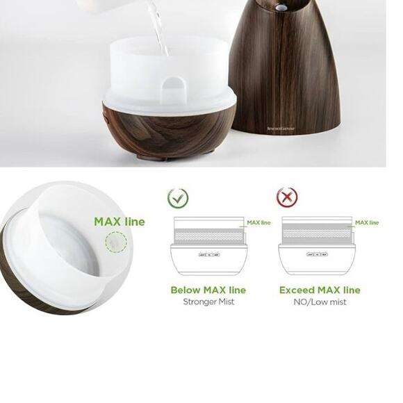 InnoGear Essential Oil Diffuser 400ml Aromatherapy Cool Mist Wood Grain - Picture 9 of 16